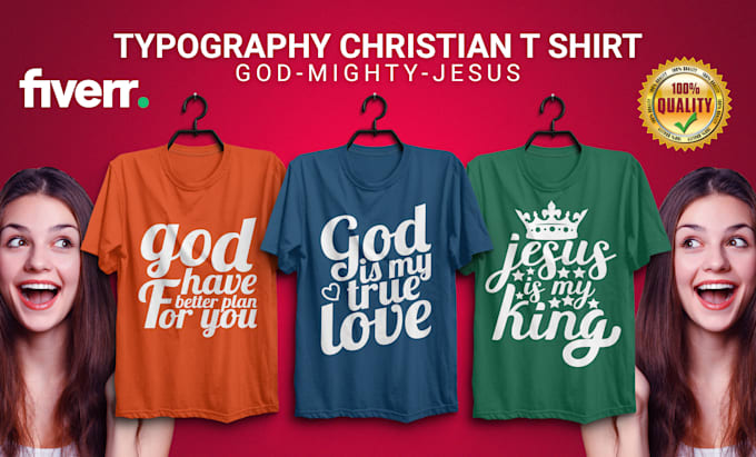 Faire de la typographie conception de t-shirt chrétien, église