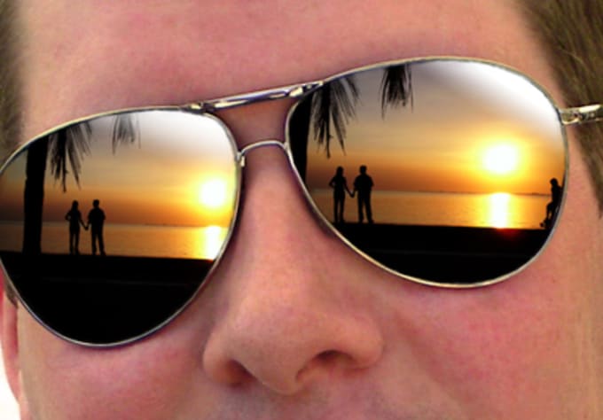 Make Picture Appear As Sunglasses Lens Reflection By Alpixs49