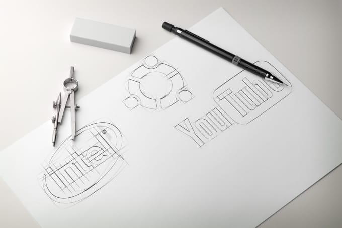 Do 3 mockup of your logo or design in sketchbook style by ...