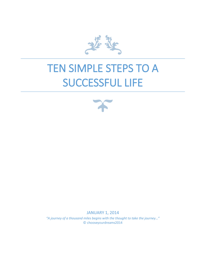 Pdf Simple Steps To A Successful Life - 