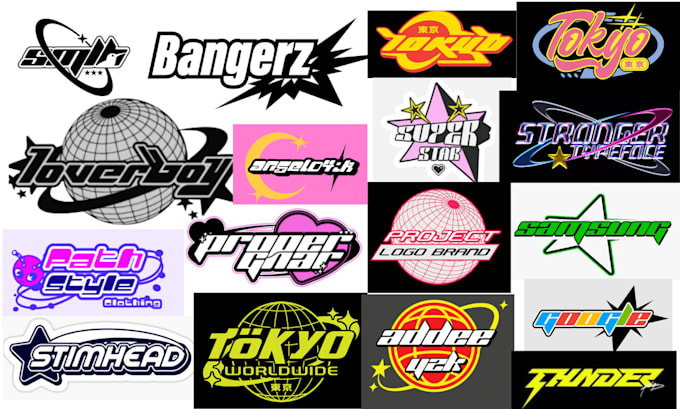 Design custom y2k logo style for your streetwear brand by