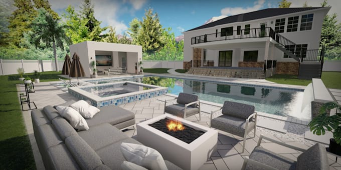 Bloxburg Modern Backyard