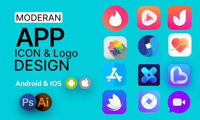 Android Ios Icon Design Creative Unique Modern App Icon Logo For