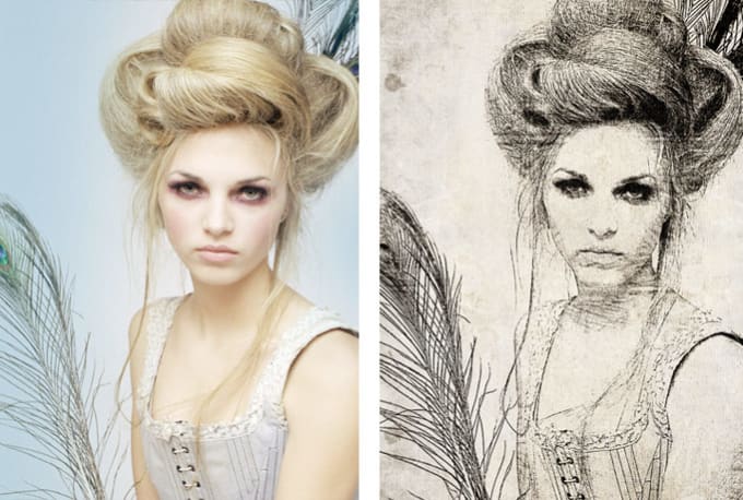 Turn your photo into an artistic sketch drawing Turn your photo into an artistic sketch drawing