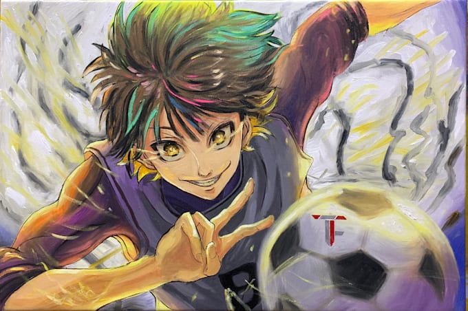 Anime Painter A Digital Painting Of A Girl Anime Style | Premium