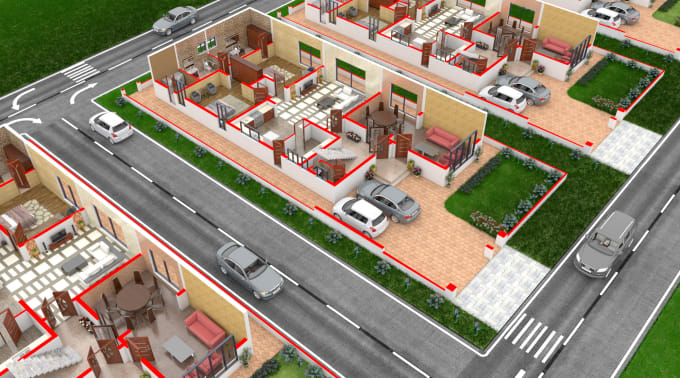 Design 3D Floor Plan Rendering Of Home Or Real Estate | Architecture