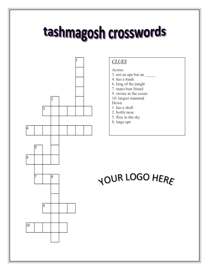Make A Personalized Crossword Or Wordsearch For You By Tashmagosh
