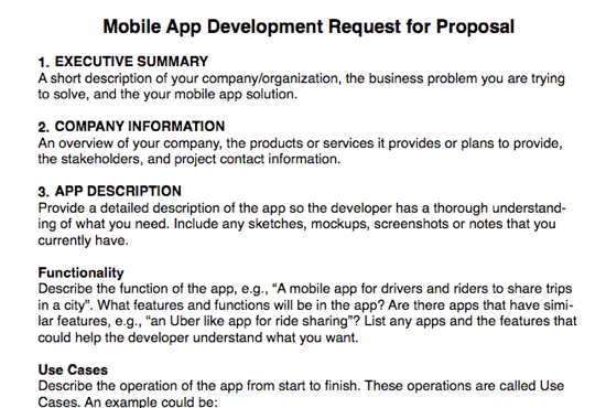 App Proposal Template