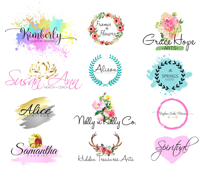 Create 3 simple elegant feminine logo by Chirpy