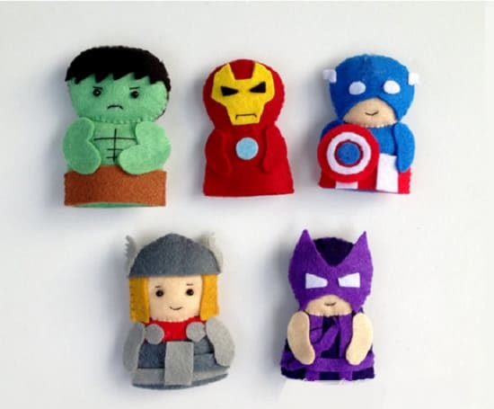 superhero finger puppets