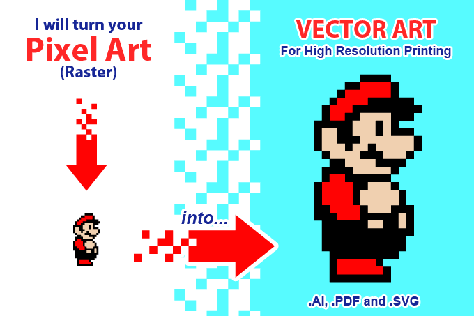Turn Your Pixel Art Into Vector Art By Halegrafx 8557