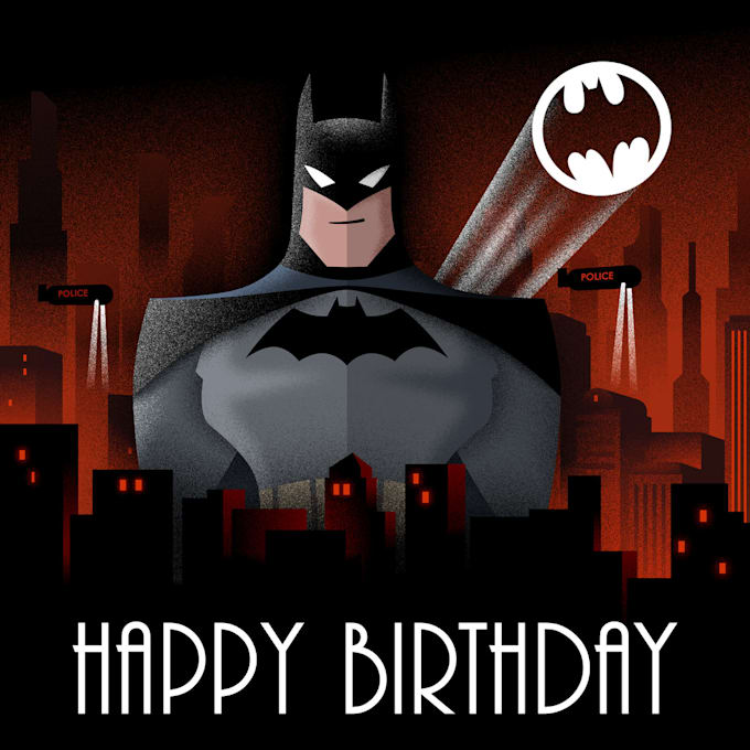 Beautiful 44 Batman Happy Birthday Card