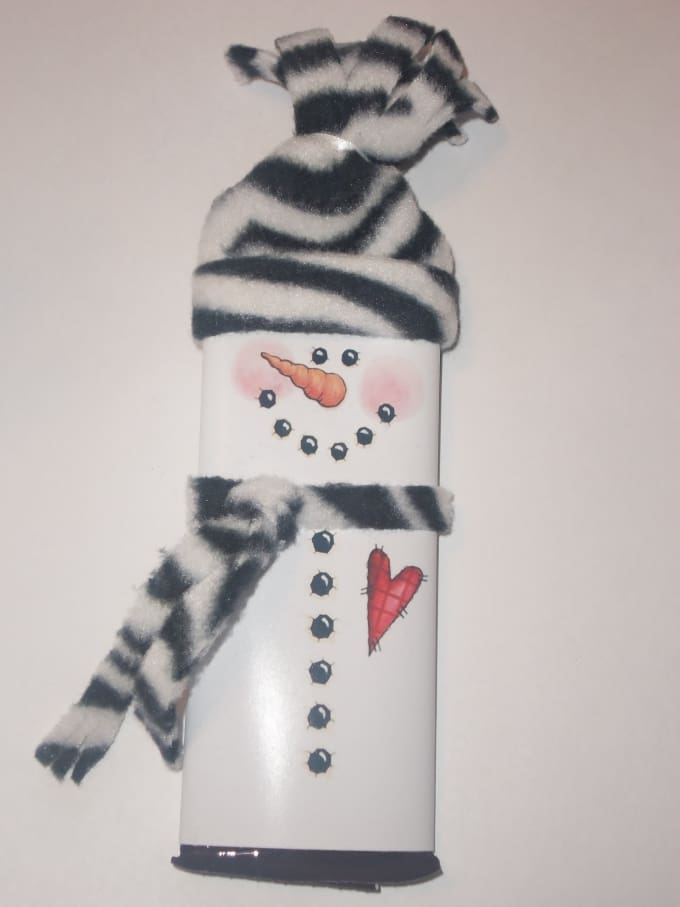 Send 2 snowman chocolate bars, us shipping only, by Savoryfavors