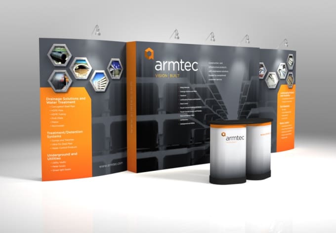  Design a backdrop tradeshow booth or retractable banner by 
