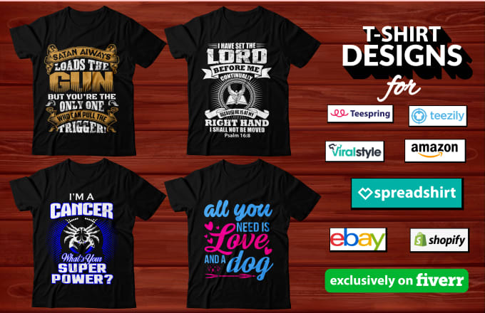 Create best typography and teespring t shirt design by Kumarbd444