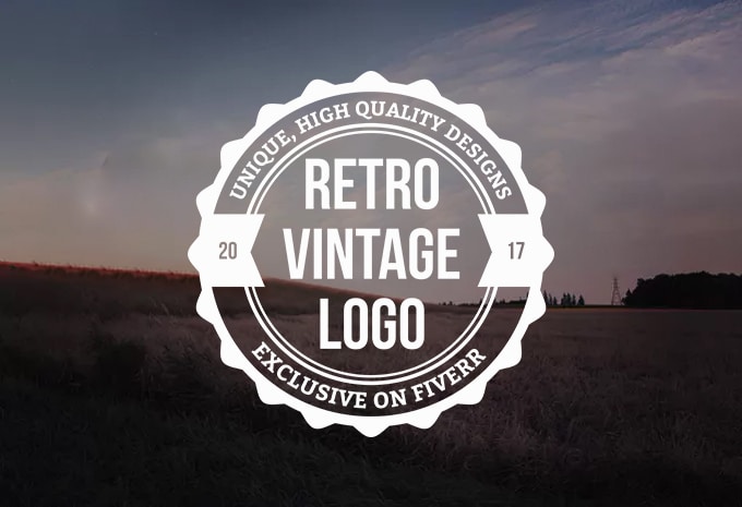 vintage retro Logo design | Fiverr