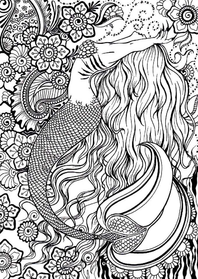 Create A Stunning Adult Colouring Page In Vector For You By Tehmeenaa 
