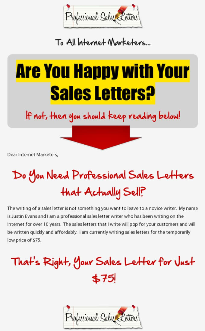 Write A Simple Emerone Sales Letter That Hooks Sells By Emerone