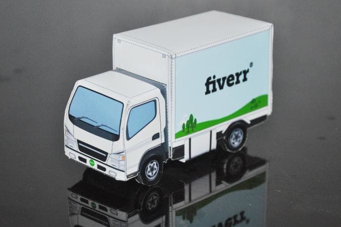 Make A Papercraft Box Truck With Your Logo On