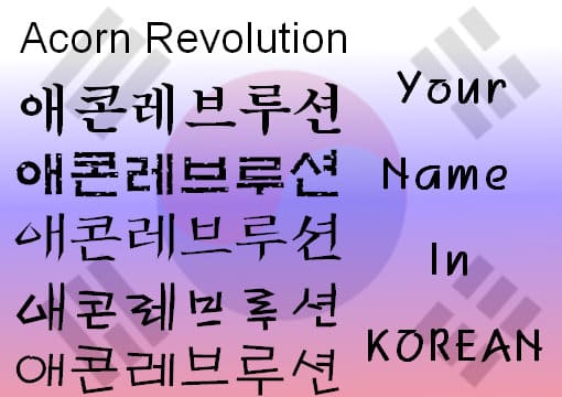 Write Your Name In Korean By Acornrevolution