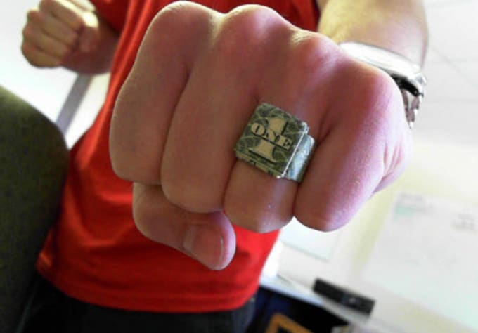 Make You An Origami Ring Out Of A Us 1 Dollar Bill