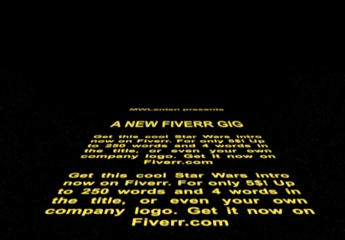 create your own star wars intro