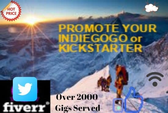 Social promote your kickstarter or indiegogo campaign by Fxfutures