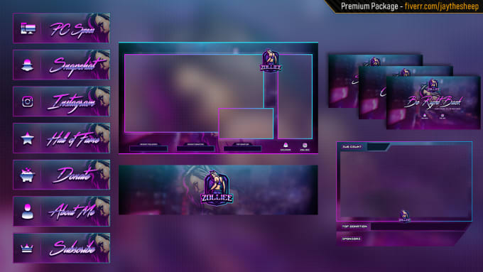 Make your own streaming graphics set panels, overlay etc by Jaythesheep