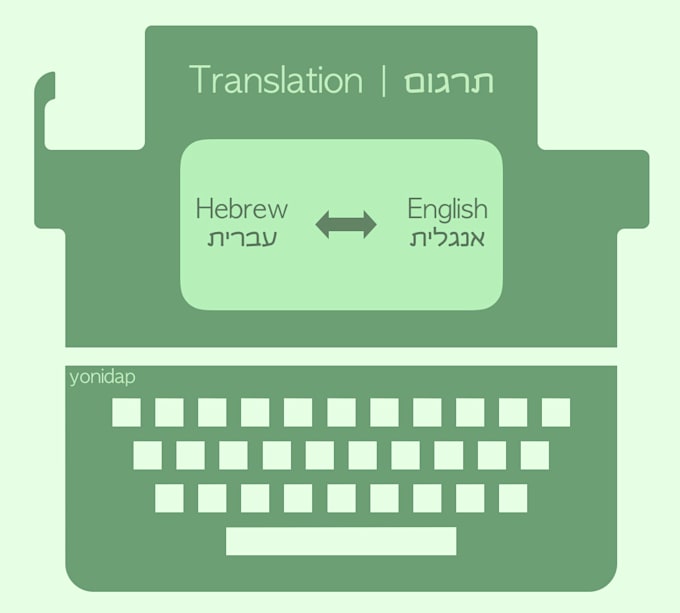 Translate English To Hebrew Or Hebrew To English By Yonidap