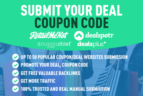 Submit coupon codes