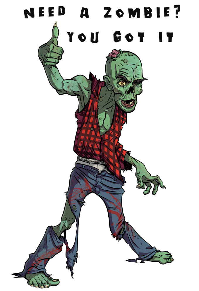 Illustrate a zombie  character  for you by Janko m