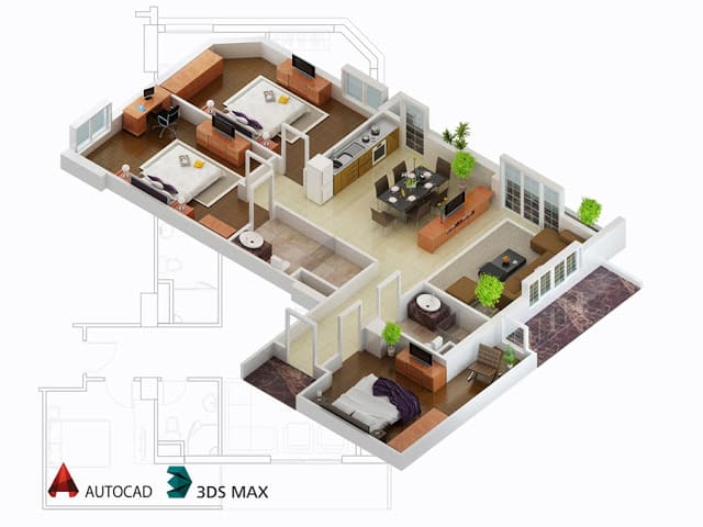 Creates 3d Floor Plan By Riov3d
