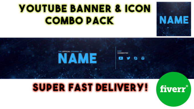 willclifton i will create a space blue youtube banner and logo combo pack for 5 on www fiverr com blue youtube banner