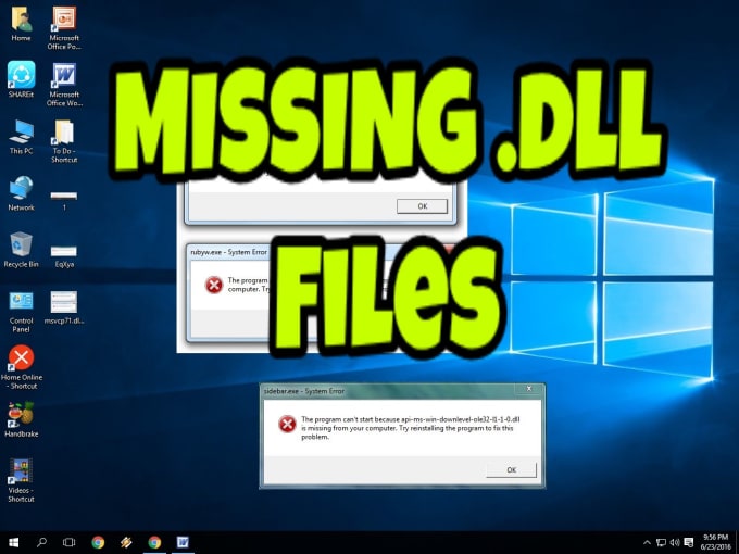 missing dll files for games