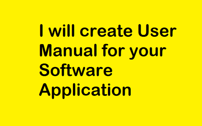 How To Create User Manual For Application