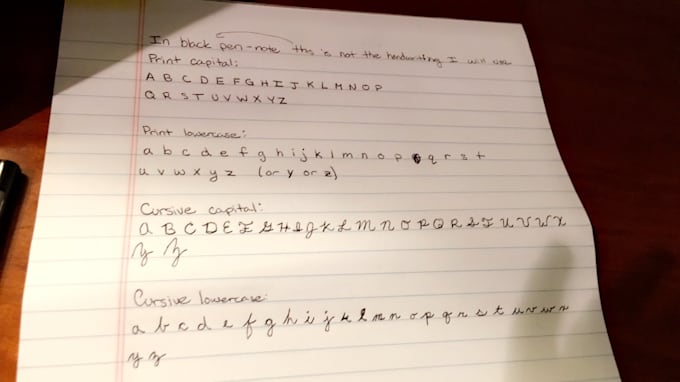 Neat handwriting worksheet image