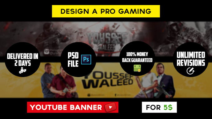 Design A Breathtaking Gaming Youtube Banner By Ywsoliman