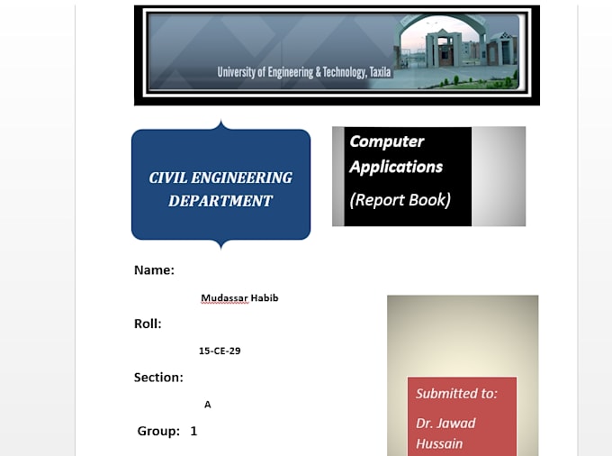 design title pages for assignmentsprojects