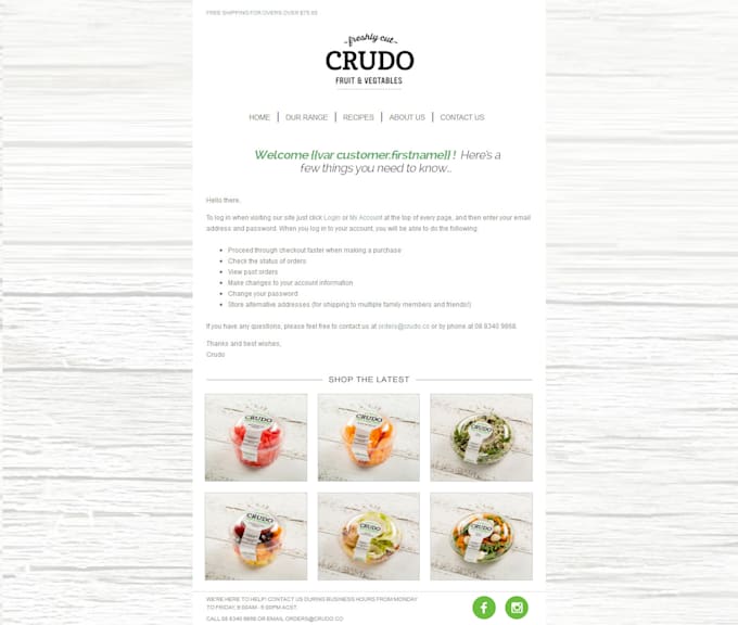 Design Minimalist Email Template For Your Business By Mafazine71