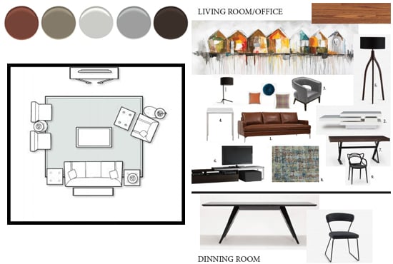 Create A Concept For A Room In Your House Mood Board Style