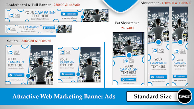 Design 6 Attractive Web Marketing Banner Ads By Nahid Ahmed