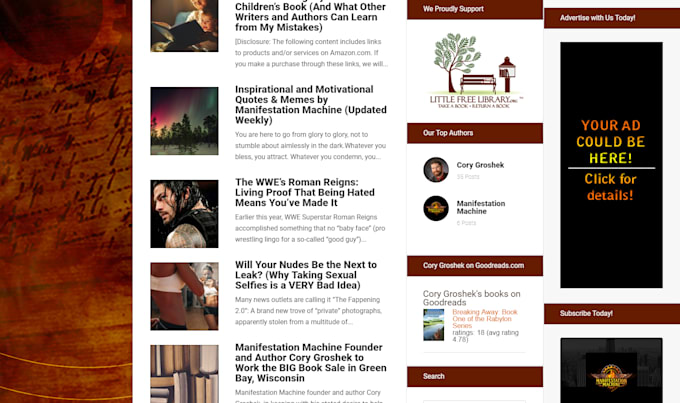 Put Your 250x250 Banner Ad On My Personal Growth Blog By Corycrush