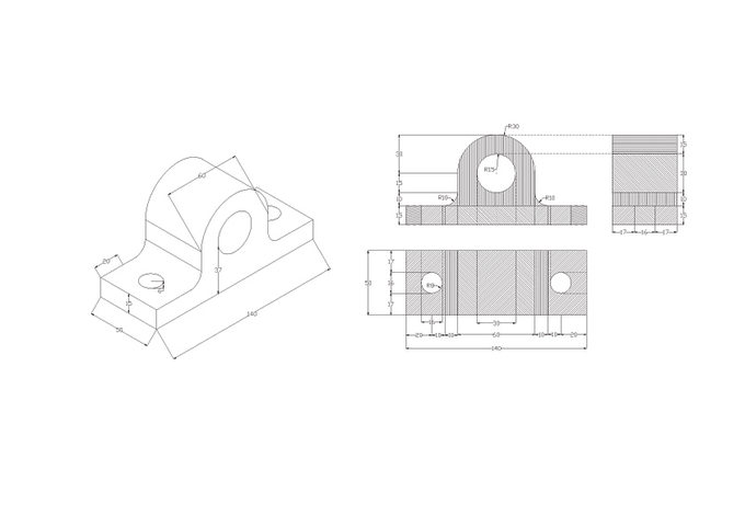 Make autocad isometric view for furniture or interior sketch by ...