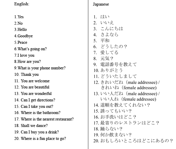 human japanese translation