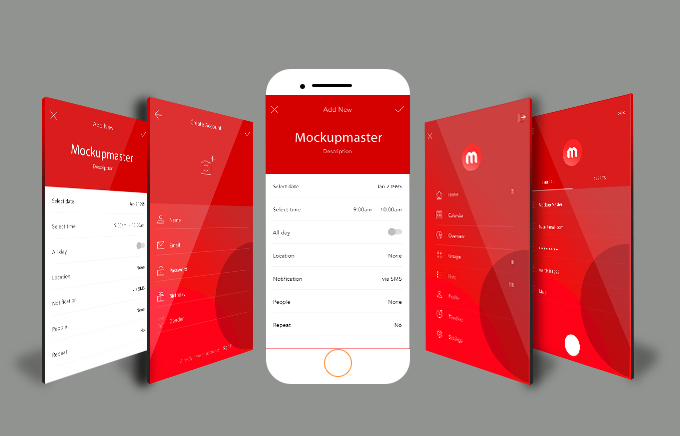 Download Design interactive mobile app mockup for android and ios ...