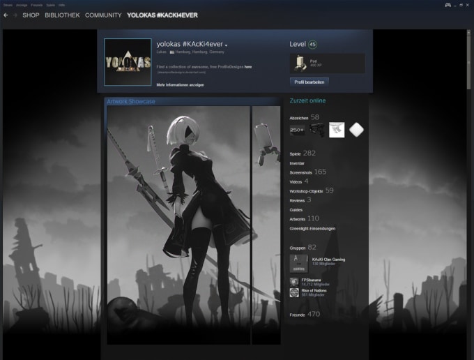 Create a professional design to your steam profile by Bardhm