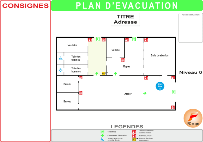 Create for you fire escape plans by Fdesigner1