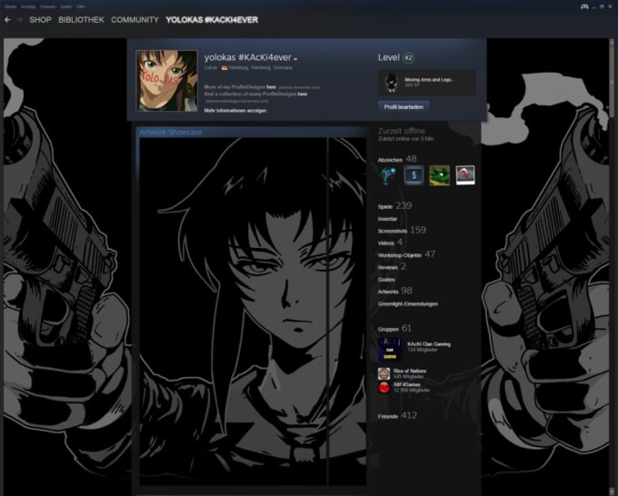 animated steam profile neon drive