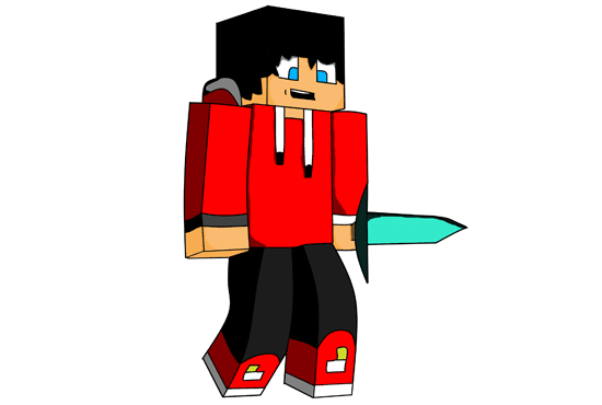 Do a minecraft cartoon  of your skin  by Muzzledroom