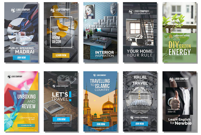 Design Eye Catchy Professional Instagram Story Banner Ad By